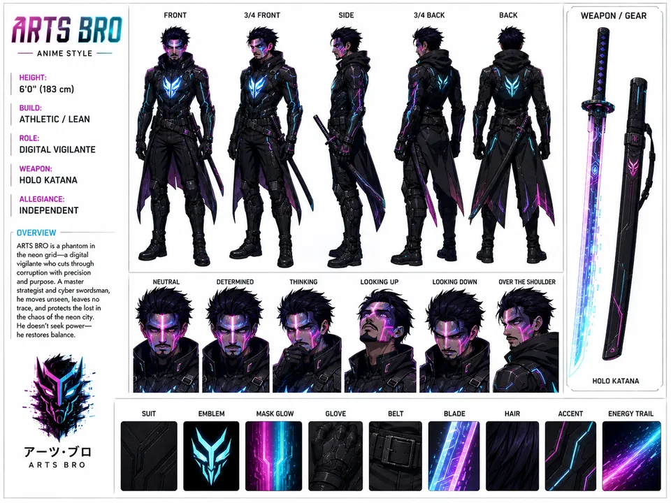 ArtsBro character sheet