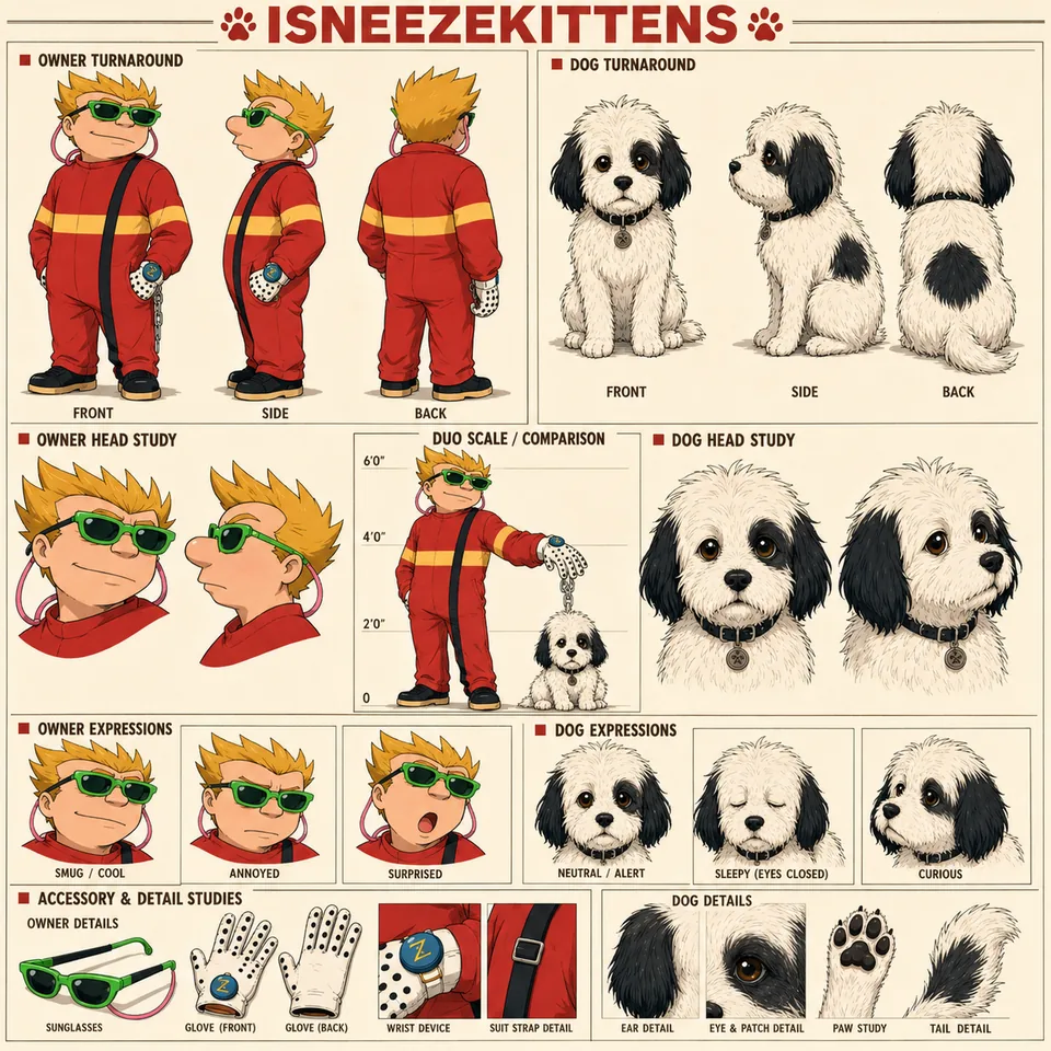 I Sneeze Kittens character sheet