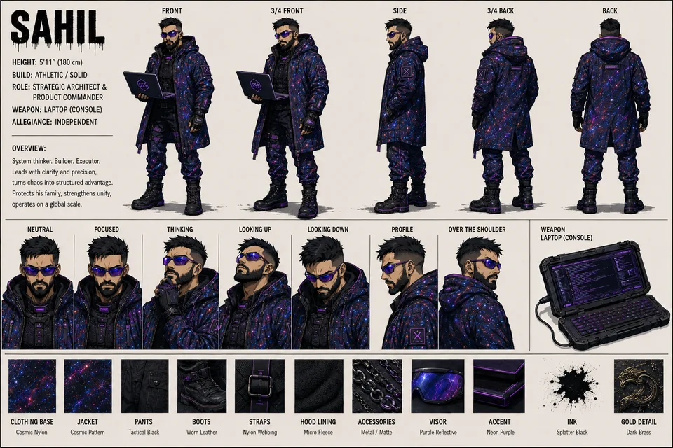 Sahil character sheet