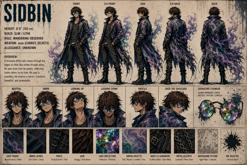 Sidbin — Mirror Shade character sheet
