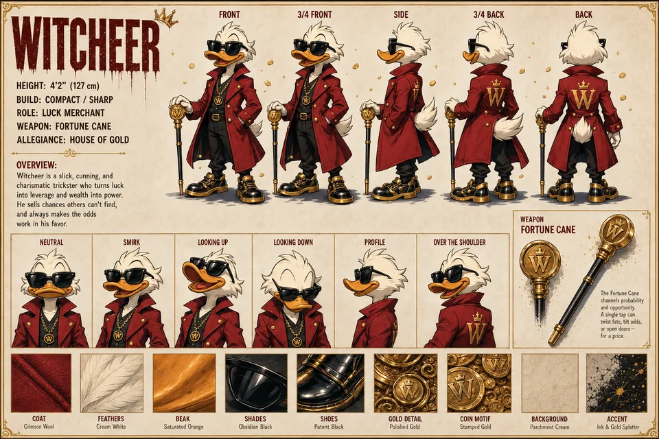 Witcheer character sheet